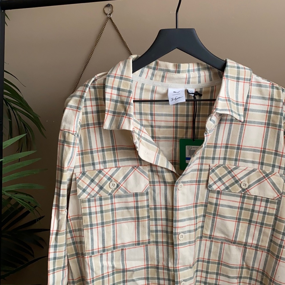 Big Sean x Puma flannel long sleeve top NWT